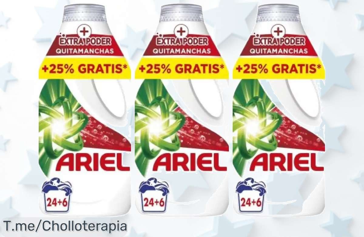 Ariel detergente líquido fresh sensations con 24 más 6 gratis en un super chollo, precio loco y descuento brutal para lavar más por menos aprovecha ya esta oferta única