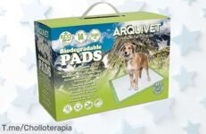 Arquivet pads para perros súper absorbentes sin malos olores 14 unidades grandes en un ofertón con precio loco que vuelan ¡aprovecha este descuento brutal ya!