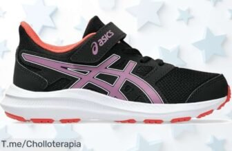 Asics Jolt 4 PS negro con malla que respira y amortiguación nube a precio de ganga único oferta nunca vista corre antes que se agote este ofertón