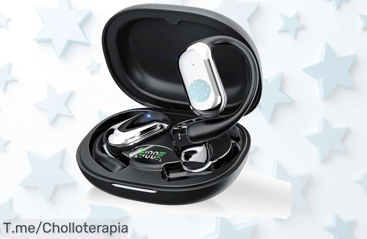 Auriculares Bluetooth 5.4 con gancho deportivo y batería de 50H ¡precio loco nunca visto, descuento brutal por tiempo limitado aprovecha este super chollo ya!