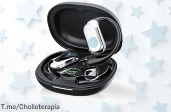 Auriculares Bluetooth 54 con gancho deportivo y control táctil fácil aprovecha este super chollo precio loco descuento brutal unidades limitadas actúa ya