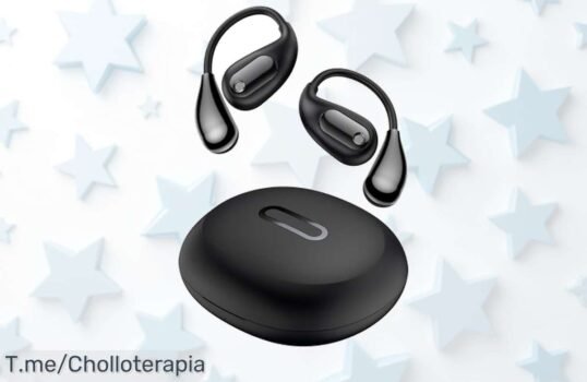 Auriculares inalámbricos deportivos con cancelación de ruido y batería de 60H un ofertón con descuento brutal precio loco nunca visto corre que vuelan