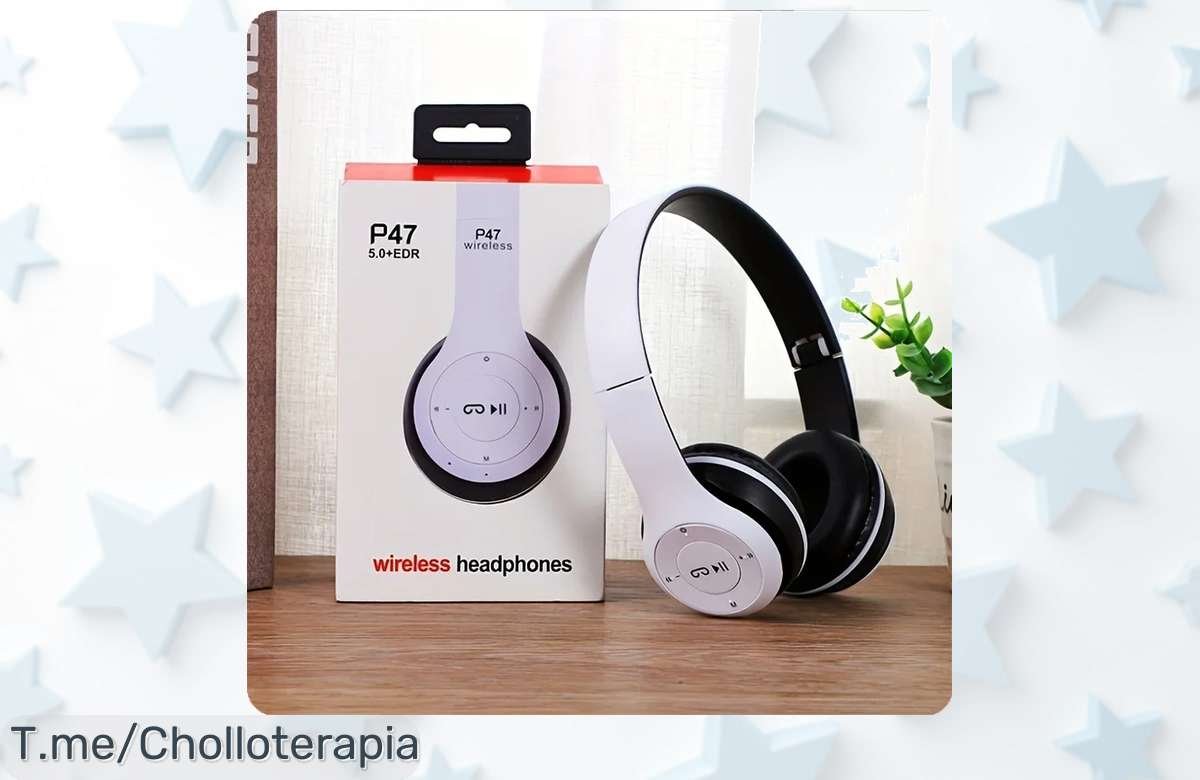Auriculares inalámbricos p47 con graves potentes y micro para niños a precio loco un ofertón brutal limitado que nunca verás más corre antes que vuelen