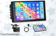 Autorradio Podofo 2 DIN con pantalla táctil HD y cámara marcha atrás el ofertón nunca visto que necesitas para tu coche precio loco compra ya antes de que se acabe