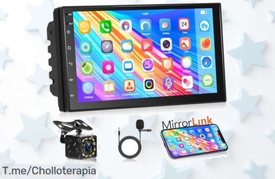 Autorradio Podofo 2 DIN con pantalla táctil HD y cámara marcha atrás el ofertón nunca visto que necesitas para tu coche precio loco compra ya antes de que se acabe
