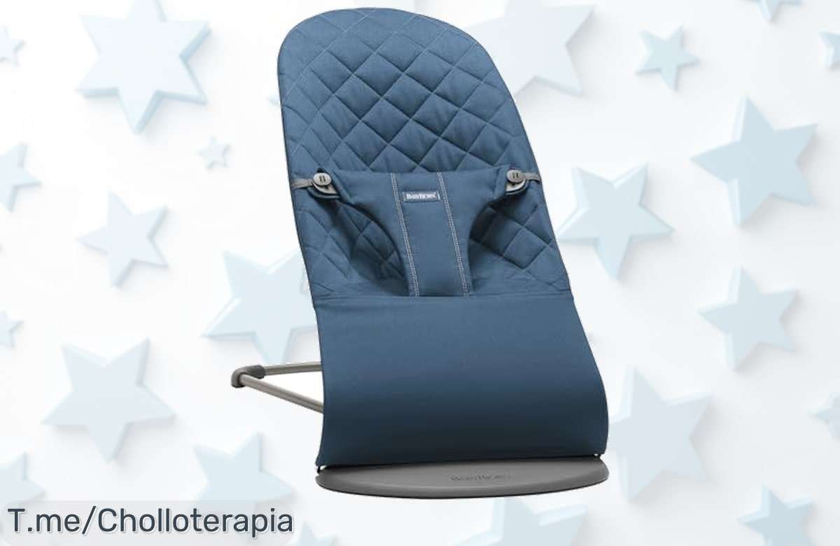 BabyBjörn hamaca bliss azul con balanceo natural para calmar y divertir a tu bebé ofrece un precio loco histórico ¡aprovecha este ofertón único antes que desaparezca!