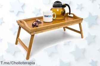 Bandeja de bambú con patas plegables súper estable y asas resistentes un ofertón nunca visto aprovecha este descuento brutal ¡precio loco por tiempo limitado consíguela ya!