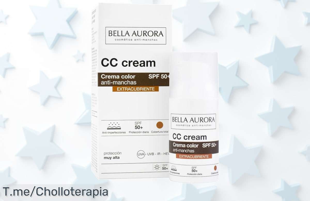 Bella Aurora CC Cream SPF50+ cobertura total para manchas y un tono uniforme un super chollo con descuento brutal que no volverás a ver aprovecha este ofertón ya