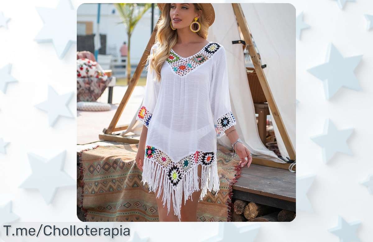 Bikini de cocodrilo blanco con flecos y túnica sexy super chollo nunca visto luce espectacular este verano con descuento brutal aprovecha el precio loco compra ya