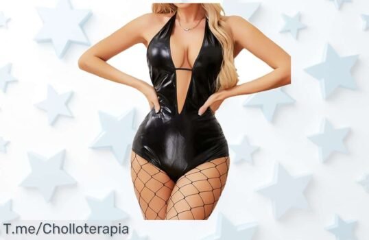 Body de charol súper sexy con push up que realza tus curvas oferta única y descuento brutal precio loco nunca visto ¡corre por este super chollo limitado!