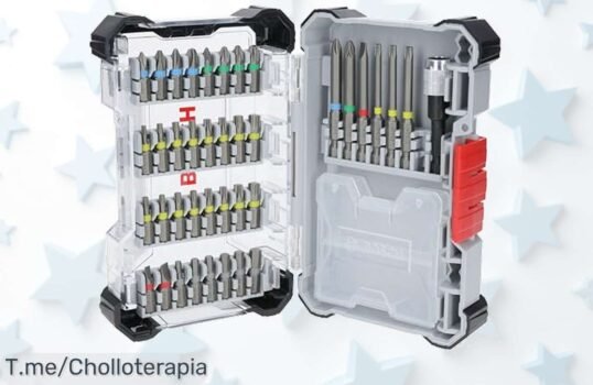 Bosch juego de 40 puntas extra duras con colores para encontrarlas fácil un ofertón nunca visto que aguanta todo ¡aprovecha este super chollo y descuento brutal ya!