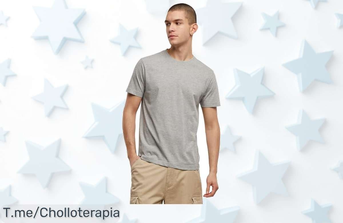 Brandit camiseta hombre gris suave con cuello redondo diseño sencillo a precio loco Oferta brutal nunca vista ¡aprovecha ya este super chollo antes que se agote!