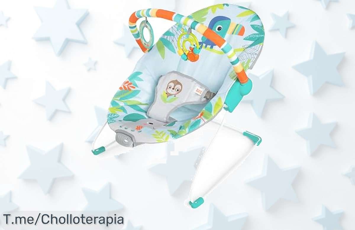 Bright Starts hamaca mecedora con vibraciones relajantes y juguetes incluidos disfruta de un calmante efecto instantáneo a precio loco oferta limitada ¡compra ya!