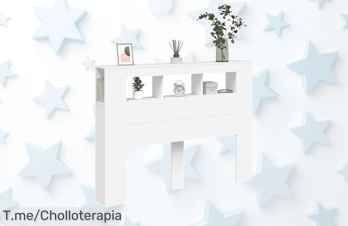 Cabecero con led blanco único diseño y luz integrada precio de ganga nunca visto super chollo con descuento brutal no esperes más vuelan las unidades compra ya