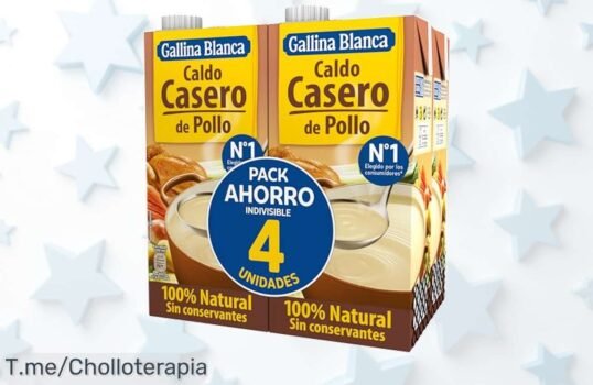 Caldo casero de pollo Gallina Blanca 100% natural cocido lento sin gluten ni conservantes descubre el sabor auténtico en este super chollo precio loco oferta limitada ¡aprovecha ya!