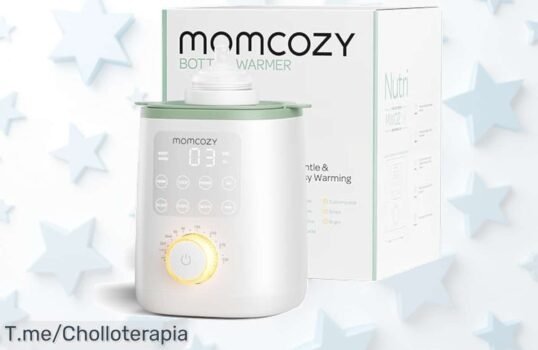 Calentador de biberones Nutri Momcozy 9 en 1 con luz nocturna y control preciso precio loco nunca visto aprovecha este ofertón descuento brutal solo por tiempo limitado corre ya