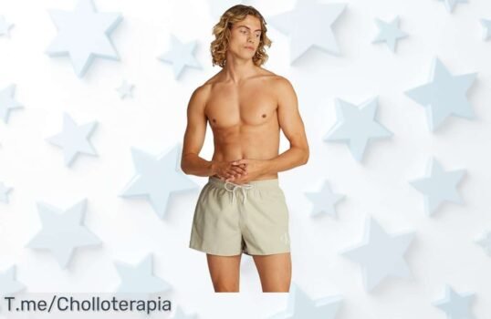 Calvin Klein bañador hombre beige con cintura ajustable en ofertón nunca visto prepárate para destacar con estilo y aprovecha este descuento brutal antes que se agote la oferta