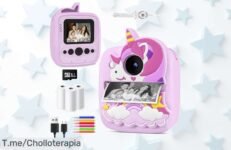 Cámara fotos infantil instantánea 48 MP con papel para imprimir al toque precio loco y batería duradera guarda tus mejores momentos ya en este ofertón único corre que vuela