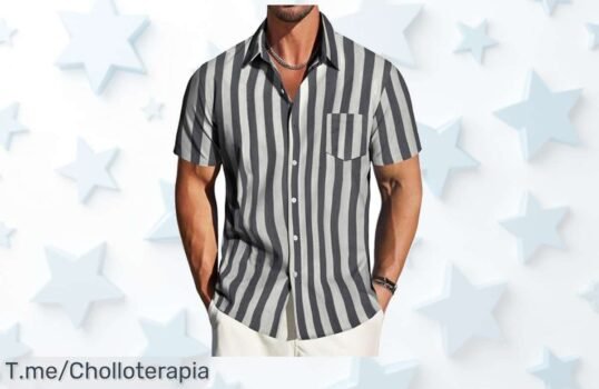 Camisa lino hombre ligera y fresca con estilo único para playa o oficina a precio loco y descuento brutal nunca visto corre que vuelan las unidades es súper chollo