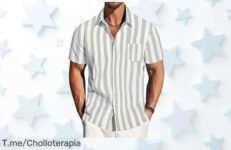 Camisa lino hombre verano con diseño clásico disfruta del descuento brutal y precio de ganga que nunca viste aprovecha este super chollo antes que se acabe