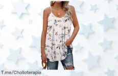 Camiseta sin mangas mujer súper chic que estiliza y disimula pancita con tela resistente oferta limitada precio loco y descuento brutal corre antes que se agote este super chollo