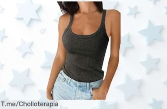 Camiseta sin mangas que realza tus curvas con descuento brutal aprovecha este super chollo de precio loco antes de que se agote oferta nunca vista ¡Corre!