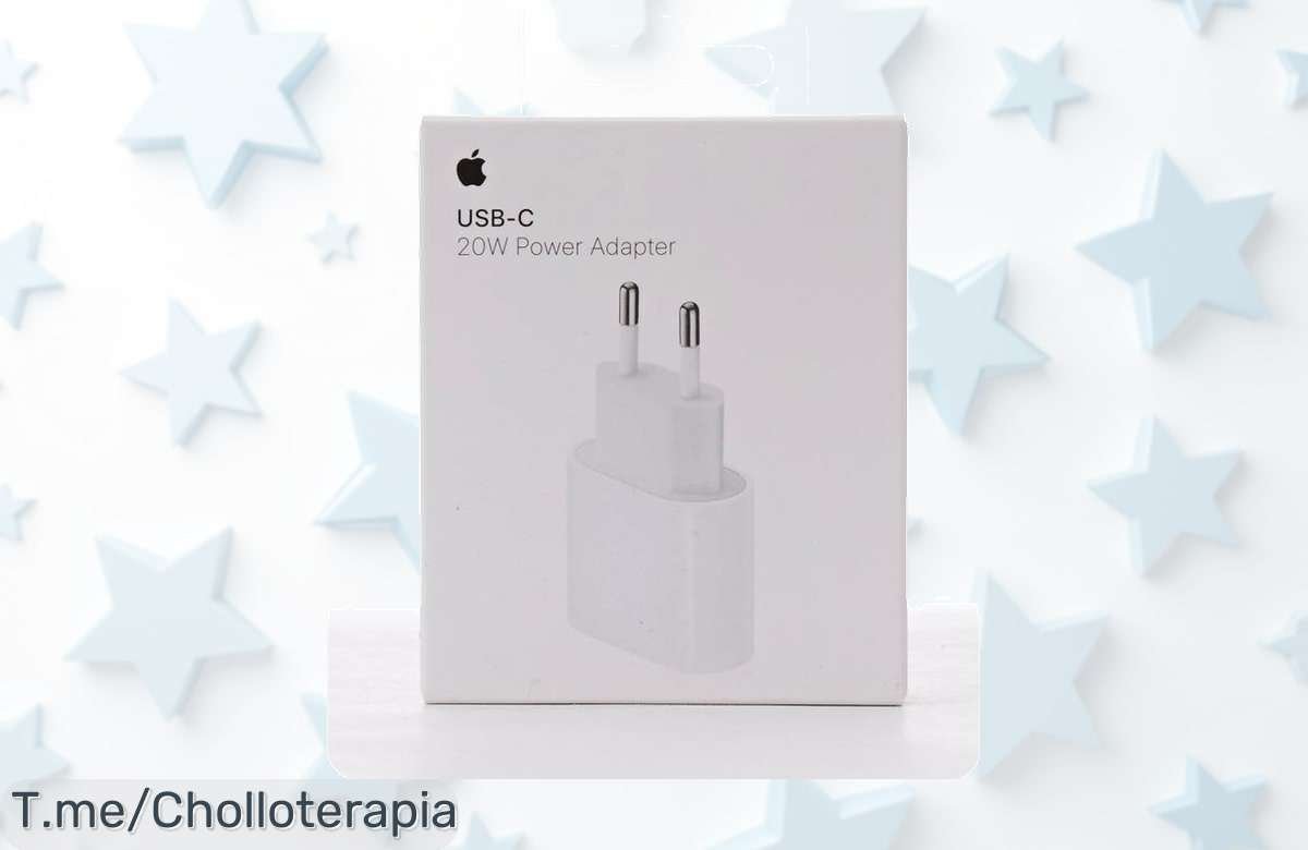 Cargador Apple USB-C 20W con carga rapidísima el super chollo que estabas esperando nunca visto precio de ganga solo por tiempo limitado ¡compra ya antes que se agote!