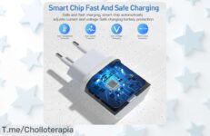 Cargador USB C rápido 20W con super chollo y descuento brutal para velocidad que vuela tu móvil aprovecha esta oferta nunca vista ¡Oferta limitada corre ya!