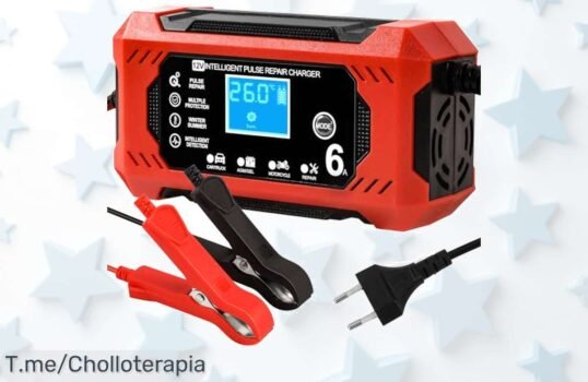 Cargador de baterías 12V con pulso inteligente que cuida y revive tu batería disfruta este ofertón de precio loco y descuento brutal aprovecha ya antes que se agote