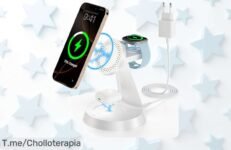 Cargador inalámbrico 3 en 1 con imán para iPhone, Apple Watch y AirPods un súper chollo con descuento brutal que no puedes dejar pasar ¡aprovecha ya este ofertón de precio loco!