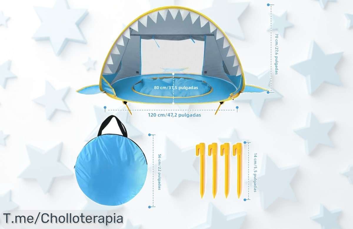 Carpa de playa para bebé con piscina y protección UV precio loco nunca visto disfruta seguridad y diversión total corre que es un ofertón limitado