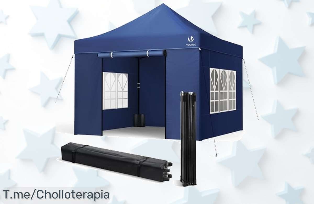 Carpa plegable 3x3m súper resistente con paredes desmontables en un ofertón nunca visto precio loco y descuento brutal corre que vuelan no la dejes escapar