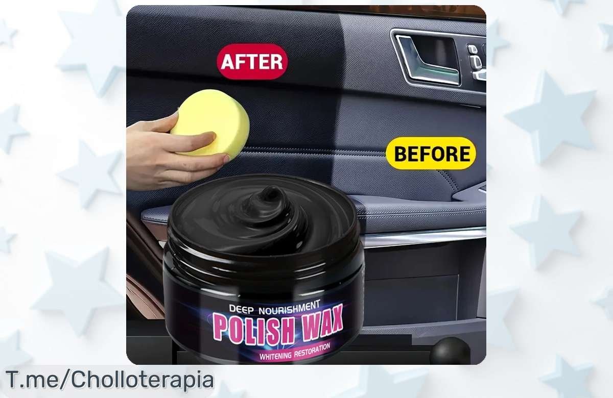 Cera pulidora universal para cuero y plástico con efecto inmediato descubre el super chollo que deja tu coche como nuevo ¡ofertón limitado precio loco de ganga actúa ya!