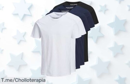 Cinco camisetas básicas con corte recto que quedan bien siempre un super chollo nunca visto y precio de ganga aprovecha este ofertón antes que se agoten