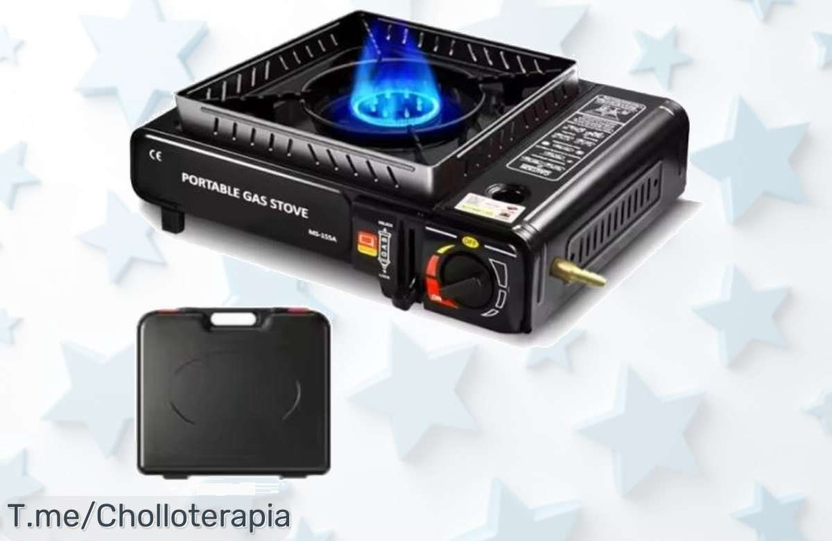 Cocina de gas para camping con red antiviento super chollo nunca visto calienta tu comida donde quieras aprovecha este ofertón y precio loco por tiempo limitado actúa ya