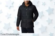 Columbia Pike Lake Hooded Jacket negro talla L con descuento brutal imperdible abrígate sin pasarte y lleva todo seguro en sus bolsillos aprovecha este super chollo ya