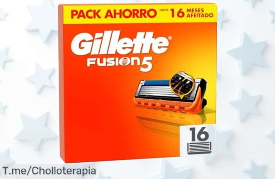 Consigue Gillette Fusion5 con recambios y hojas super afiladas listo para un afeitado durísimo que dura hasta 20 veces aprovecha este ofertón nunca visto a precio loco ¡Corre ahora!