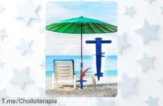 Consigue ahora el tapón de plástico para sombrilla que no se hunde en la arena con base extra fuerte super chollo y descuento brutal precio loco oferta nunca vista ¡aprovecha urgente!