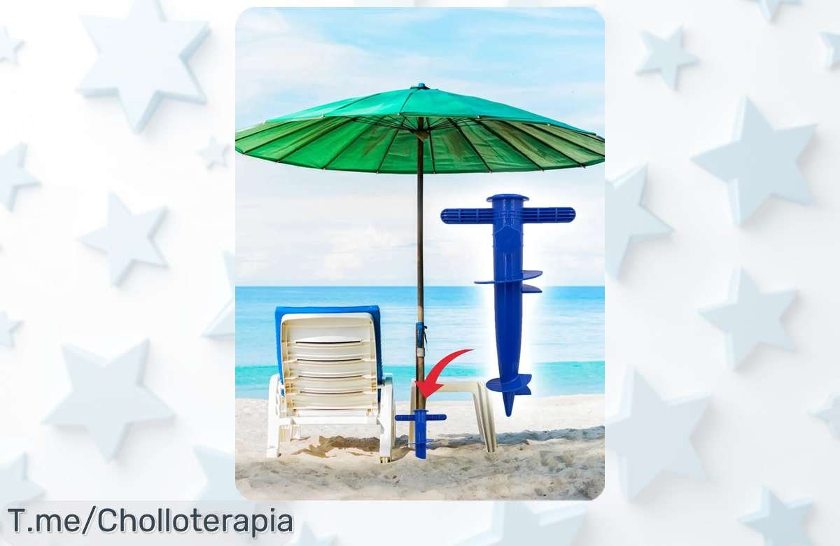 Consigue ahora el tapón de plástico para sombrilla que no se hunde en la arena con base extra fuerte super chollo y descuento brutal precio loco oferta nunca vista ¡aprovecha urgente!