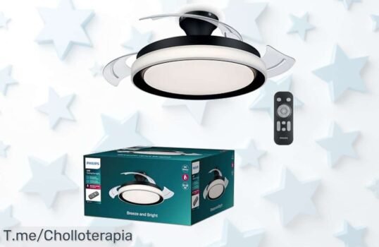 Consigue ahora el ventilador Philips Bliss con luz LED y motor ultra silencioso a un precio de ganga nunca visto aprovecha este ofertón con descuento brutal antes que se agoten