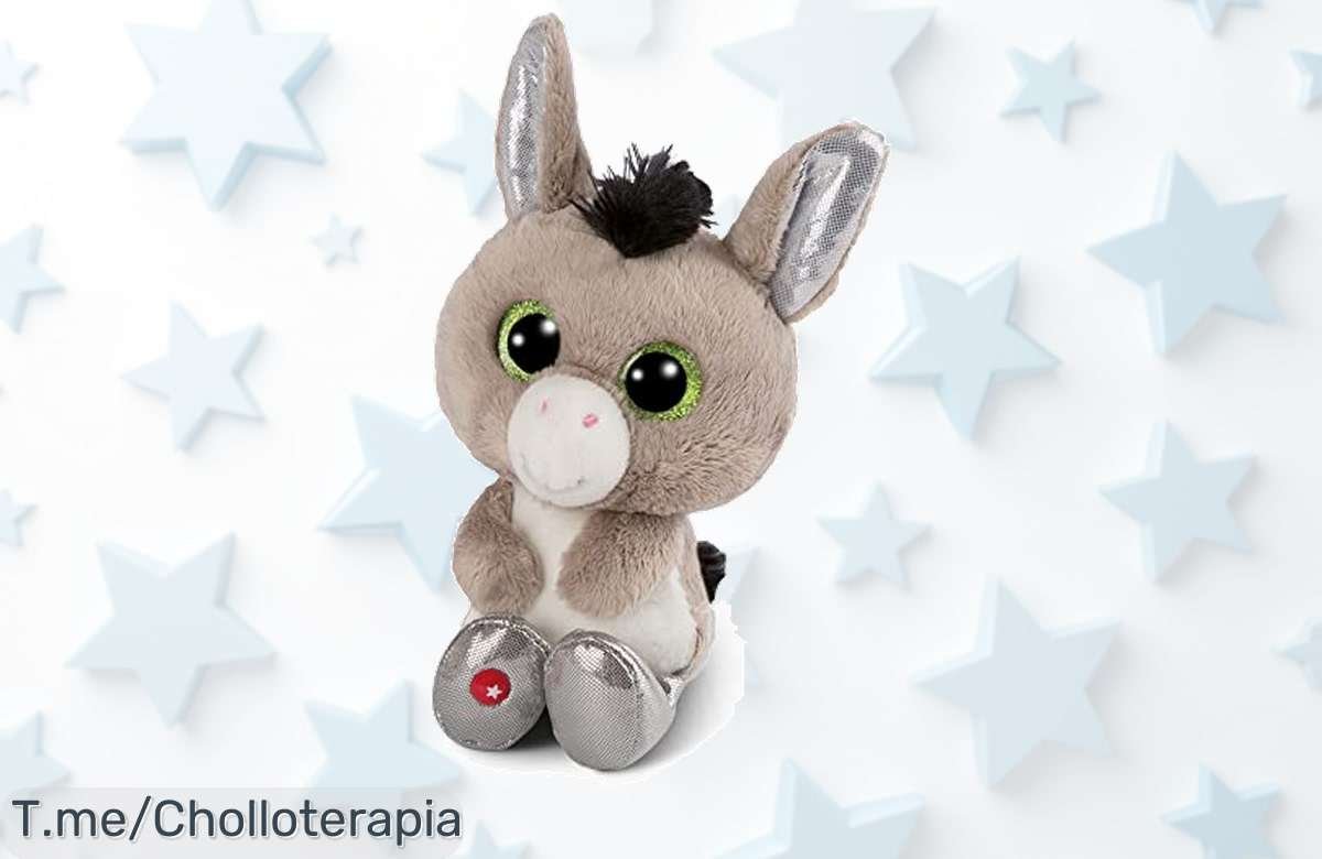 Consigue el burro donki glubschis con esos ojazos irresistibles peluche súper suave que enamora sonrisa inmediata super chollo precio loco no dejes escapar este ofertón limitado