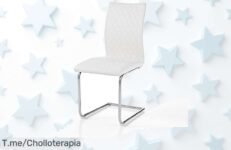 Consigue el juego de 4 sillas Warren White con piel sintética y patas cromadas al precio loco que nunca viste aprovecha este ofertón único antes que se agoten ¡compra ya!