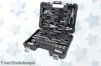 Consigue el juego de herramientas Amazon Basics 65 piezas súper resistente con mango antideslizante a precio loco aprovecha este super chollo y descuento brutal oferta nunca vista ¡compra ya!