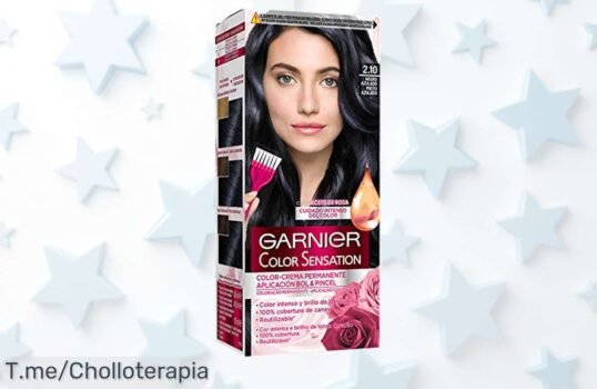 Consigue el tintazo negro azulado permanente con brillo natural y cubre canas al instante disfruta de este super chollo de precio loco ¡aprovecha ya que es un descuentazo nunca visto!