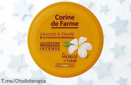 Consigue grasa para broncear Corine de Farme con monoï resistente al agua y aroma tropical un super chollo nunca visto que te brinda un bronceado intenso ¡aprovecha ya este ofertón!