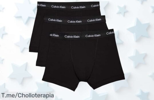 Consigue ya el pack de 3 bóxer Calvin Klein negro con diseño único a precio loco para moverte cómodo y estiloso aprovecha este descuento brutal nunca visto ¡corre que vuelan!