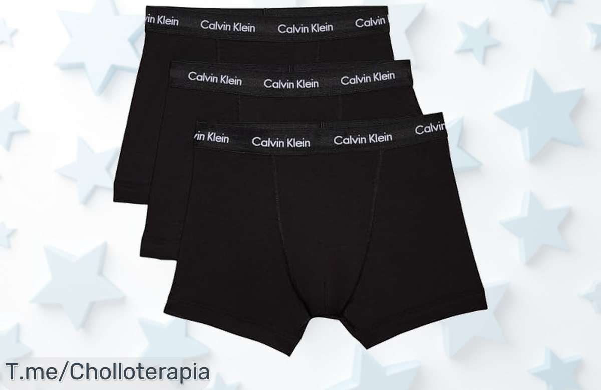 Consigue ya el pack de 3 bóxer Calvin Klein negro con diseño único a precio loco para moverte cómodo y estiloso aprovecha este descuento brutal nunca visto ¡corre que vuelan!