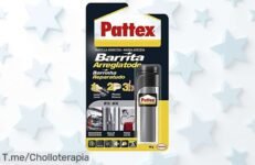 Consigue ya la Pattex Barrita arreglatodo súper fuerte con un poder único que aguanta hasta 60 kg en solo cinco minutos corre por este ofertón y no lo dejes escapar precio loco y descuento brutal solo hoy