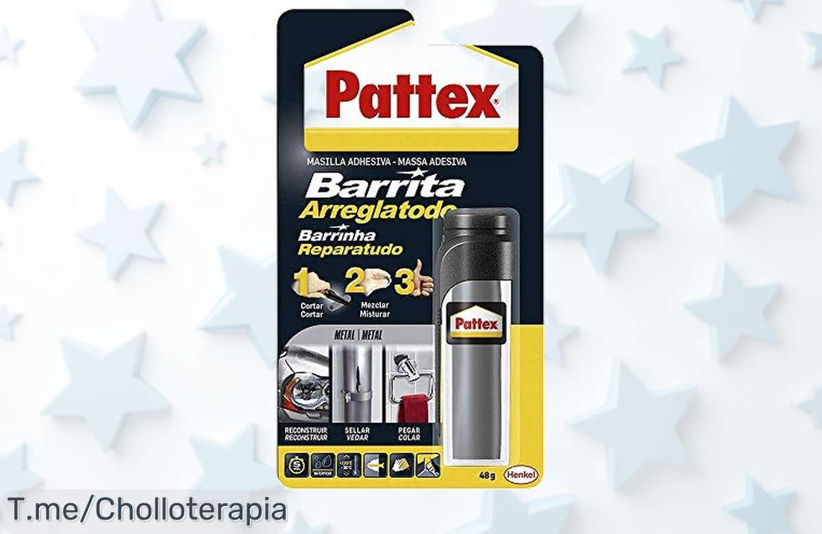 Consigue ya la Pattex Barrita arreglatodo súper fuerte con un poder único que aguanta hasta 60 kg en solo cinco minutos corre por este ofertón y no lo dejes escapar precio loco y descuento brutal solo hoy