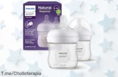 Consigue ya los biberones Philips Avent Natural Response para recién nacidos con diseño anti cólicos precio loco y descuento brutal que solo dura ahora mismo corre pide el tuyo